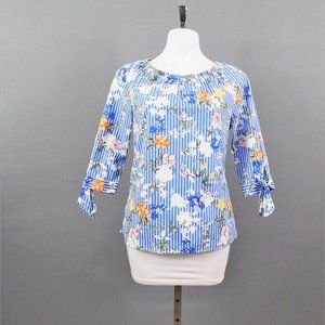 Como Blu Women Shirt‎ Blue White P/S